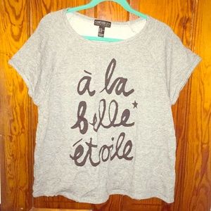 Short sleeve sweatshirt